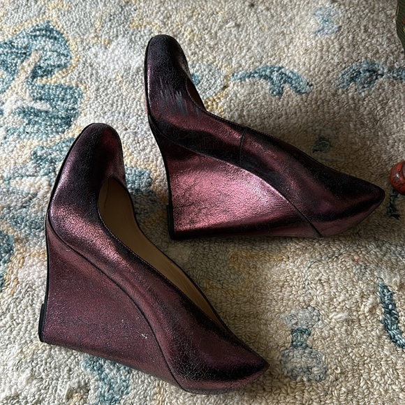 Christian Louboutin Metallic Purple Wedges - Picture 5 of 8